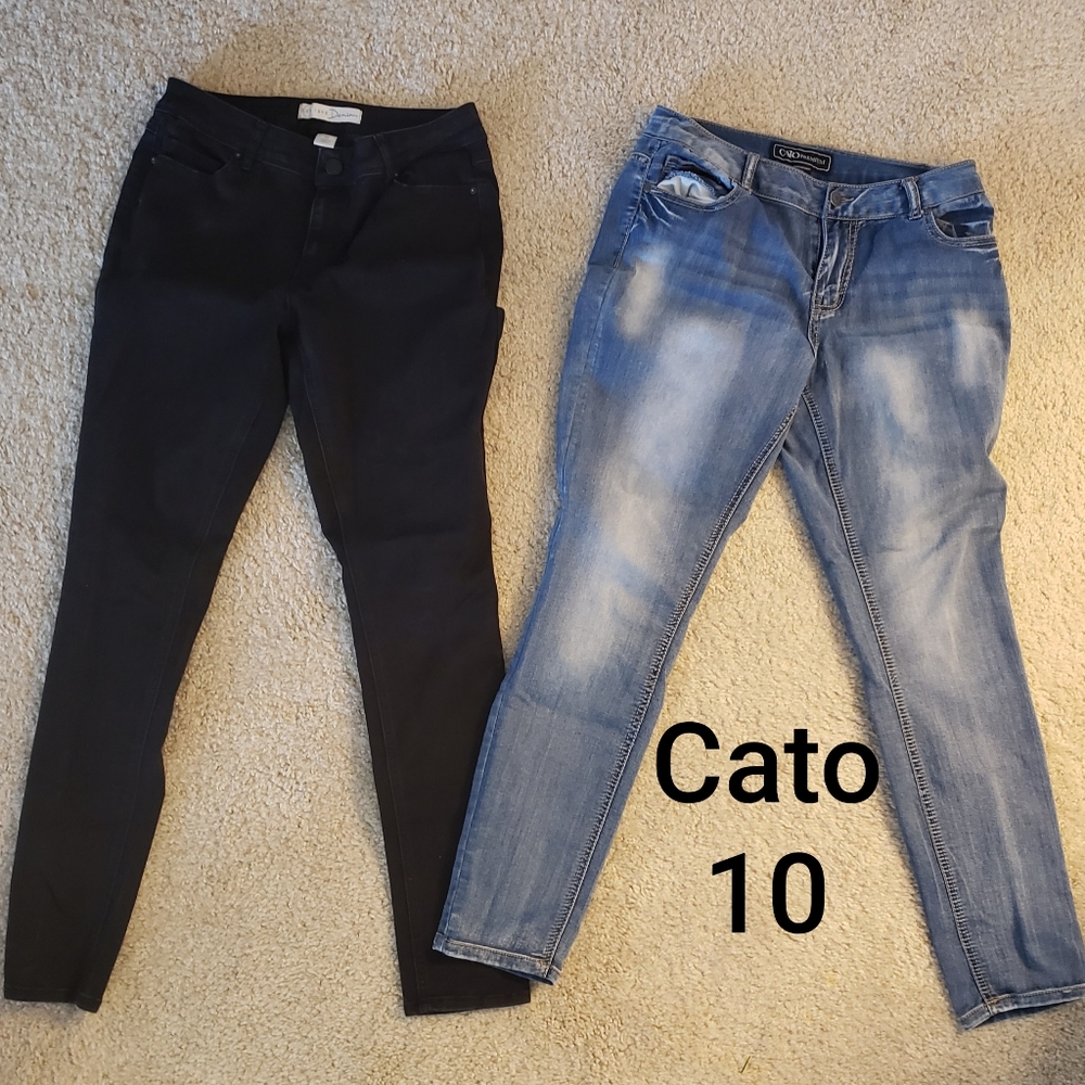 2 pair of cato size 10 jeans